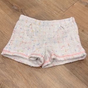 Janie and Jack pastel tweed dress shorts.